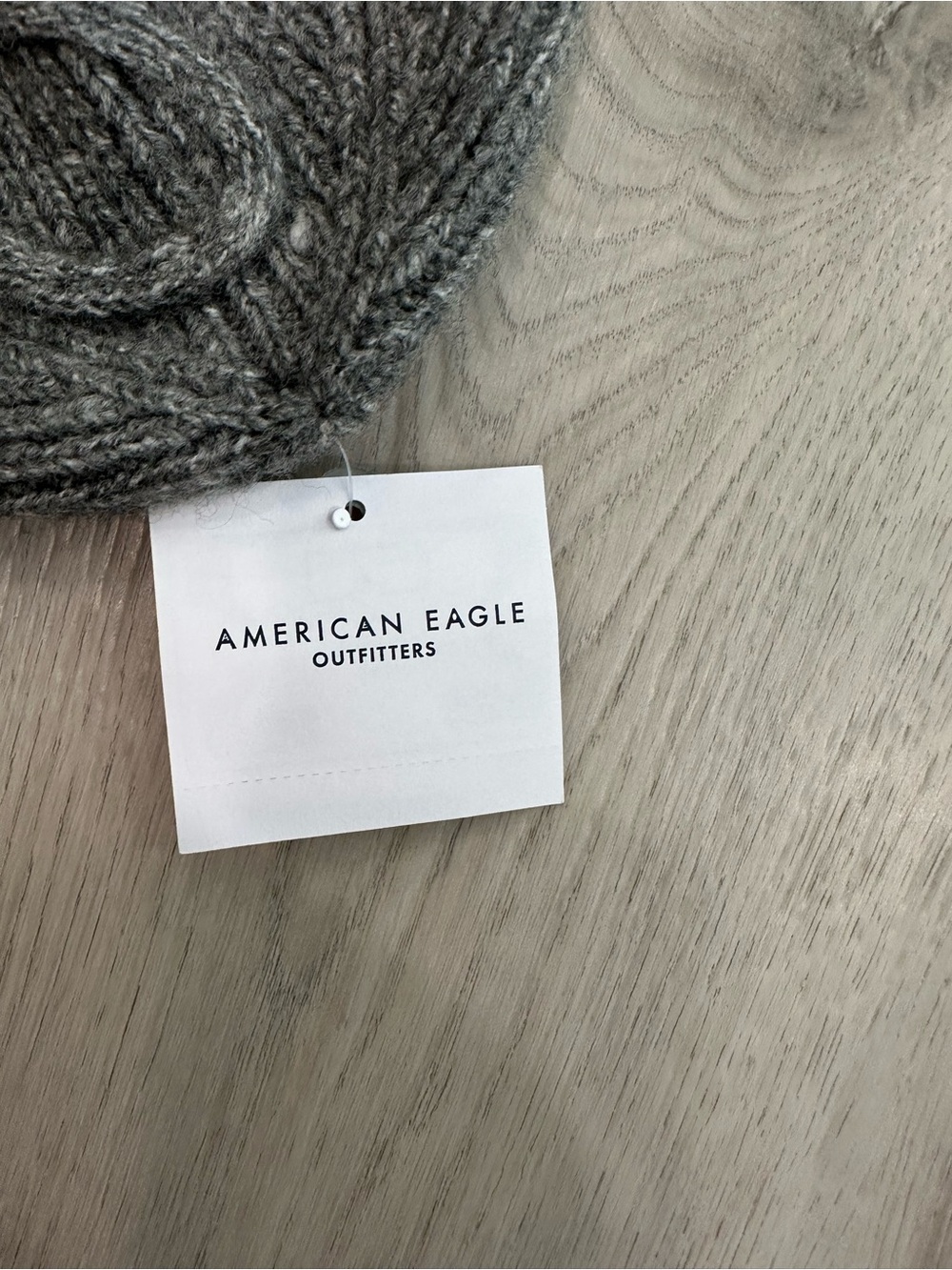 American Eagle Outfitters Gray Ribbed Knit Beanie - Picture 3 of 4